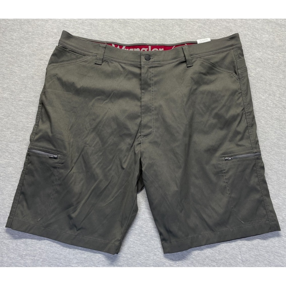 Wrangler Cargo Shorts Mens 42 Gray Outdoor Performance Workwear Utility Pockets